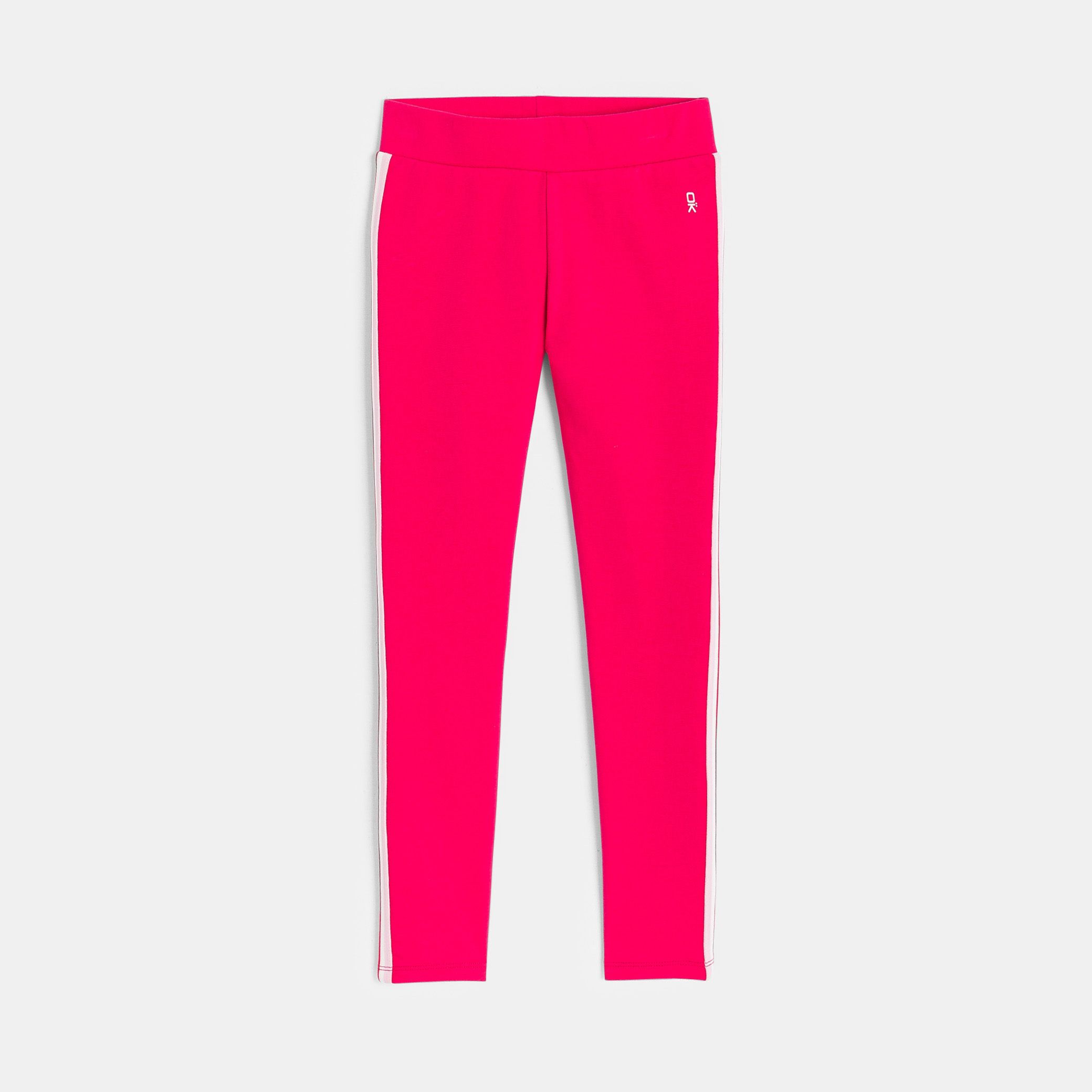 Quần legging hồng kẻ sọc